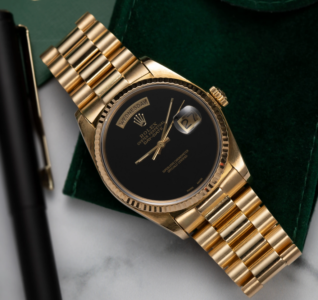 Rolex day date best sale president black onyx dial